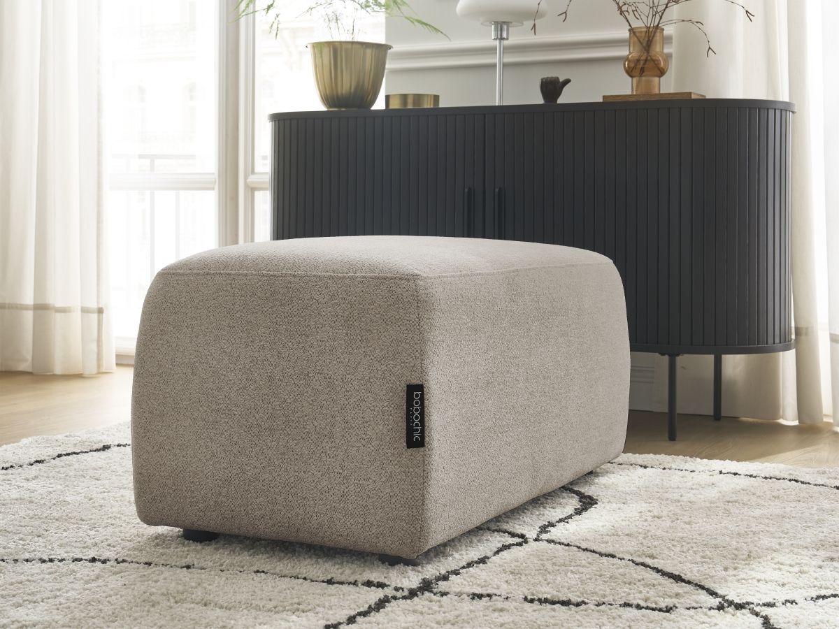 Pouf ATILLA tissu chiné