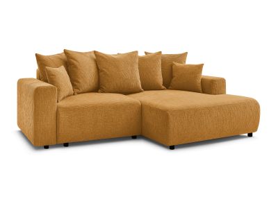Canapé d'angle convertible coffre ATILLA tissu texturé