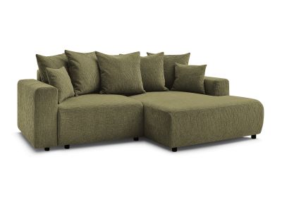Canapé d'angle convertible coffre ATILLA tissu texturé