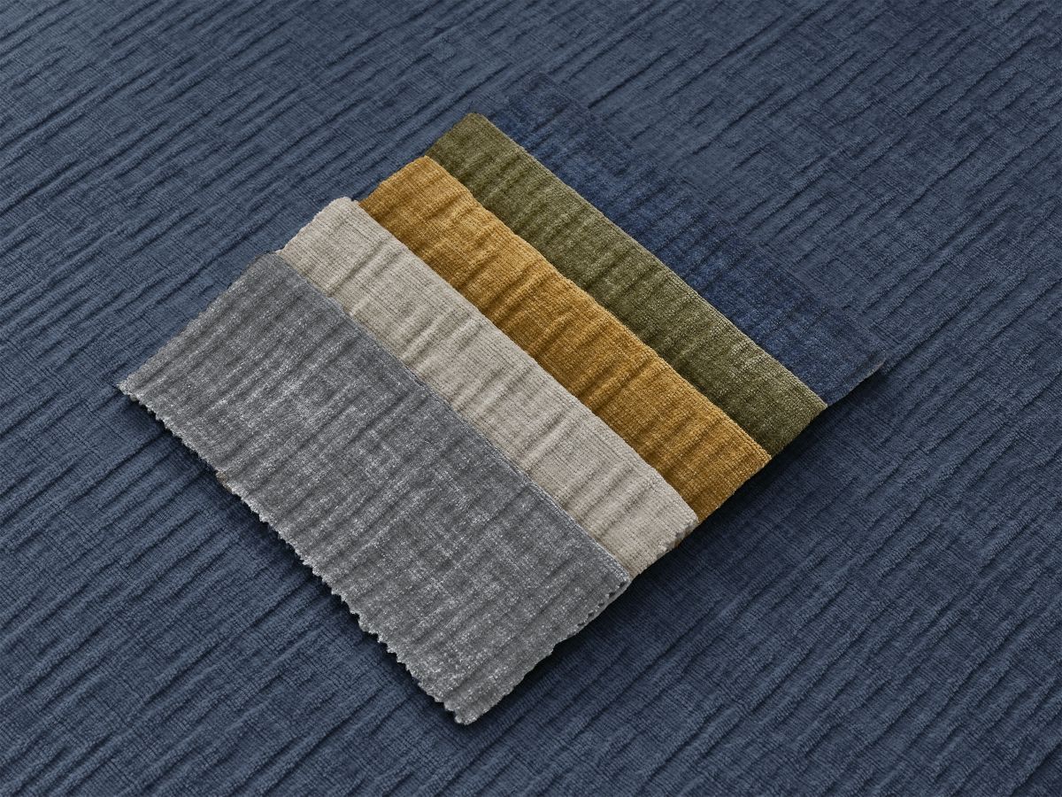 Canapé d'angle convertible coffre ATILLA tissu texturé bleu foncé angle gauche BOBOCHIC 4 places - Vue supplémentaire 2