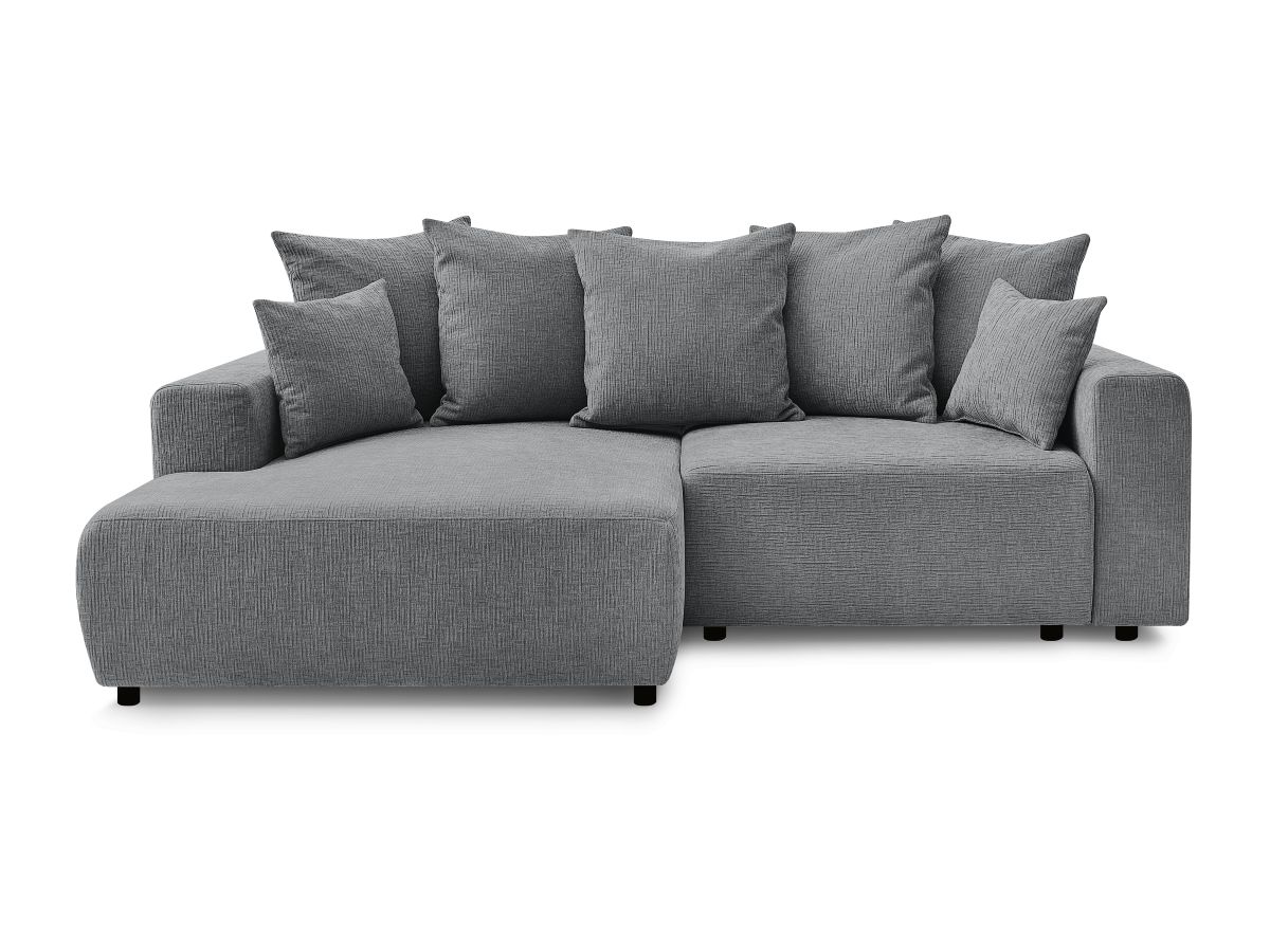 Canapé d'angle convertible coffre ATILLA tissu texturé