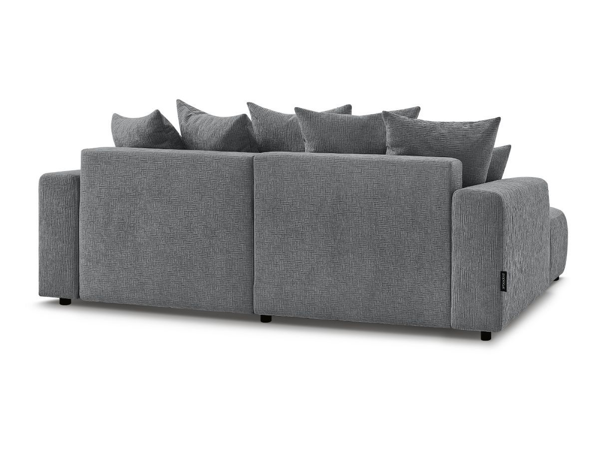 Canapé d'angle convertible coffre ATILLA tissu texturé