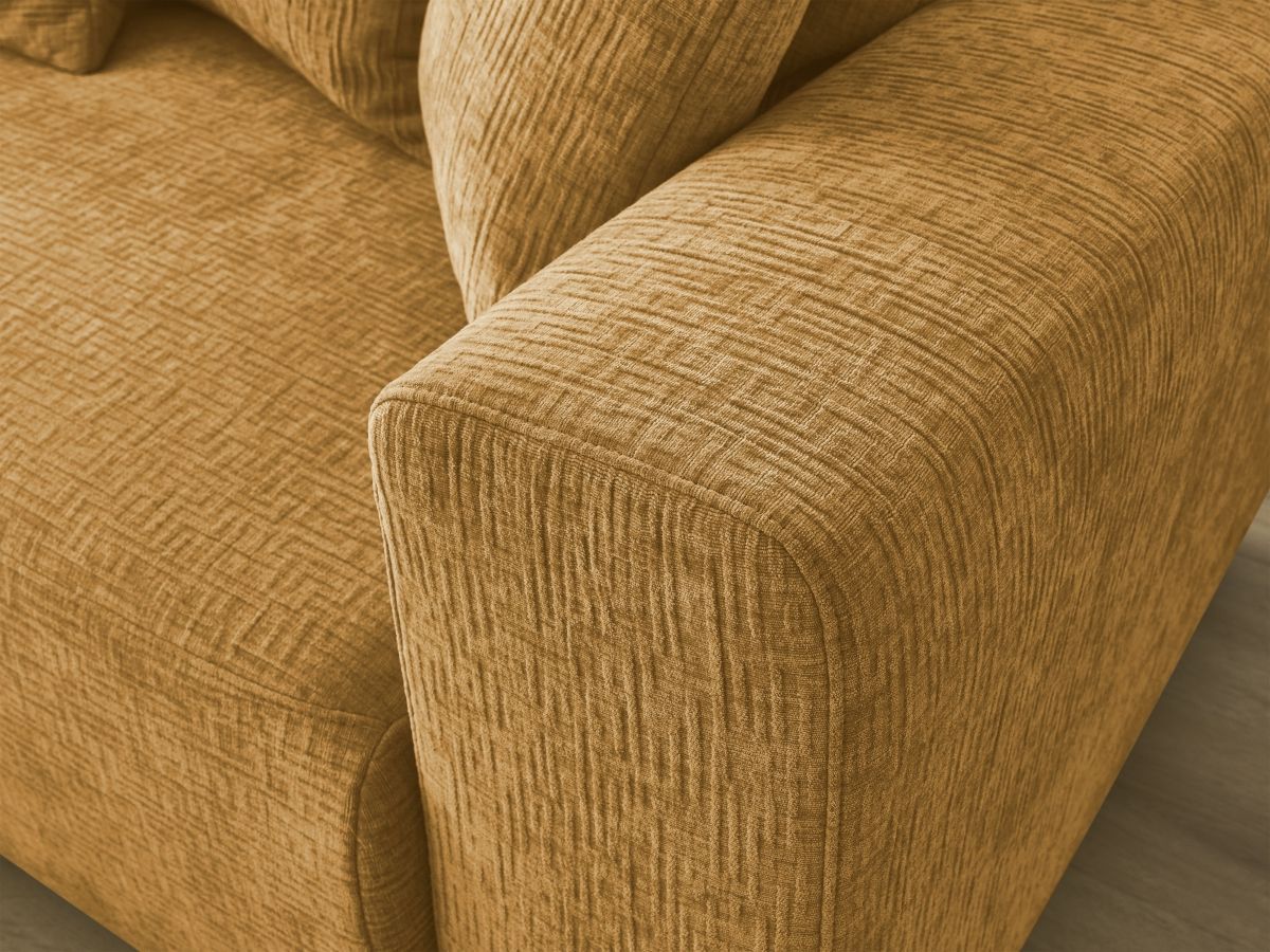 Canapé d'angle convertible coffre ATILLA tissu texturé