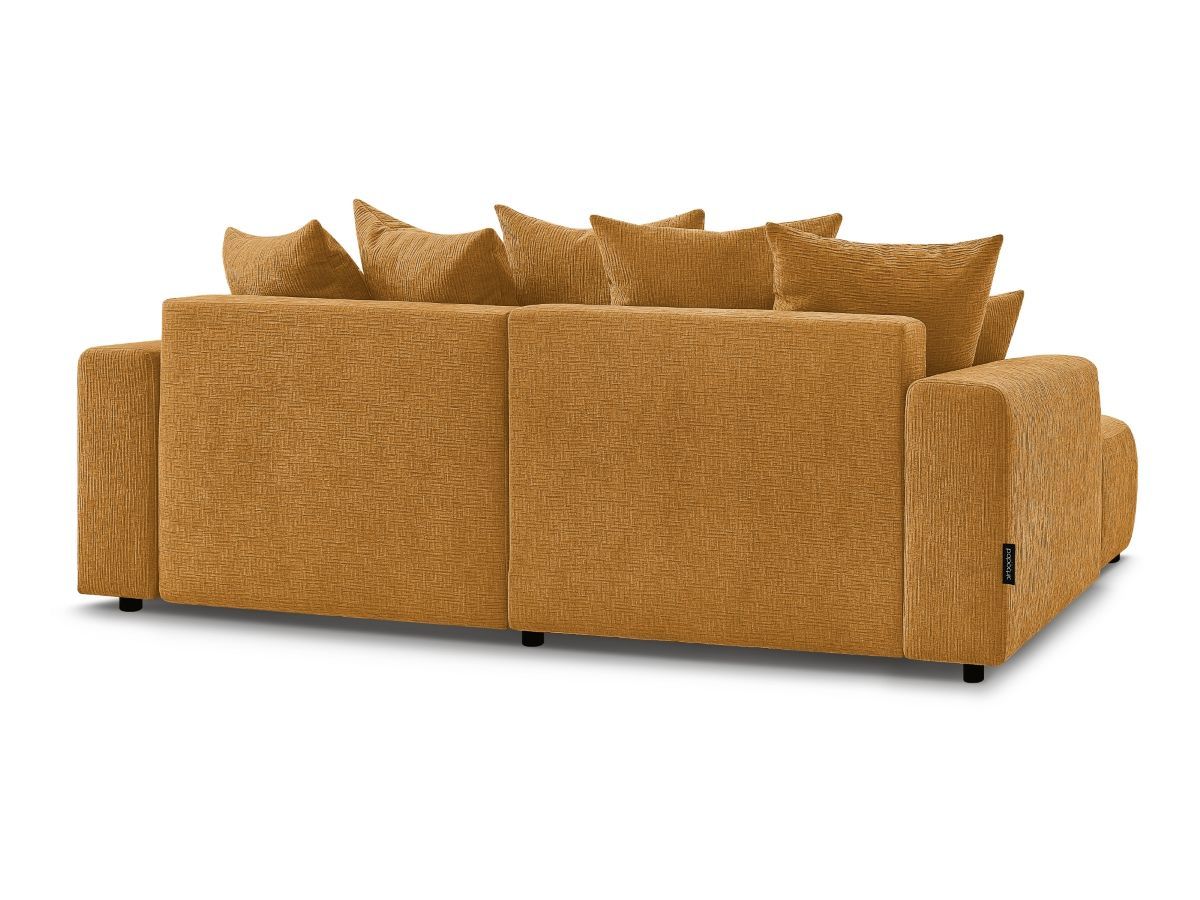 Canapé d'angle convertible coffre ATILLA tissu texturé