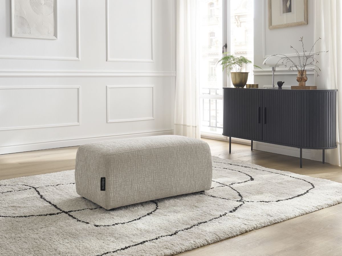 Pouf ATILLA tissu texturé