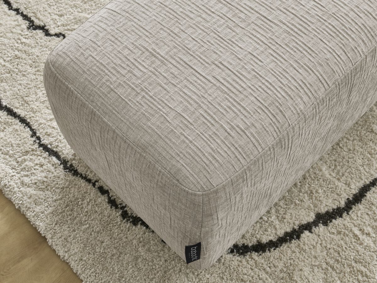 Pouf ATILLA tissu texturé