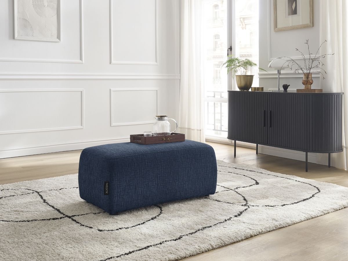 Pouf ATILLA tissu texturé