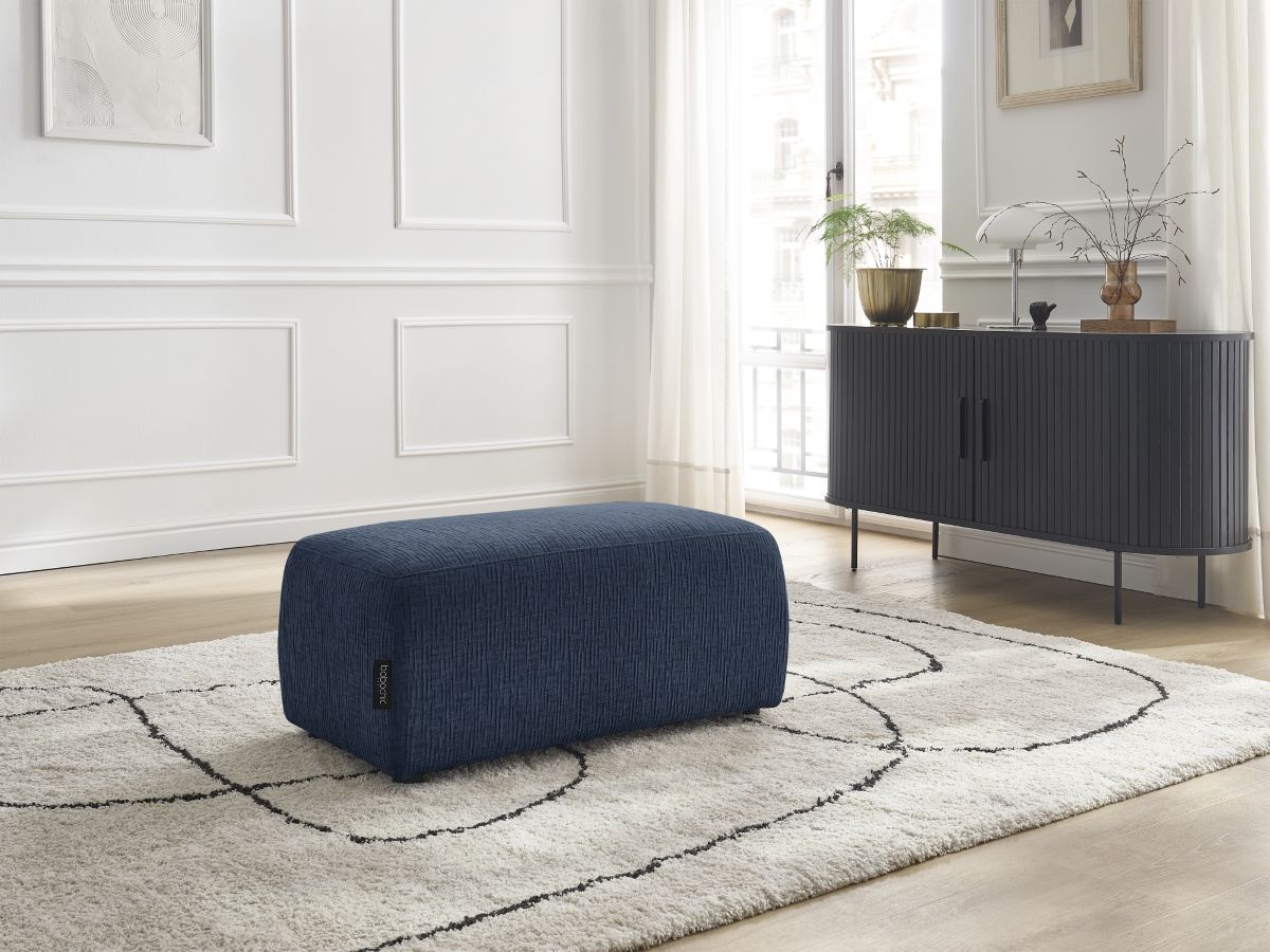 Pouf ATILLA tissu texturé