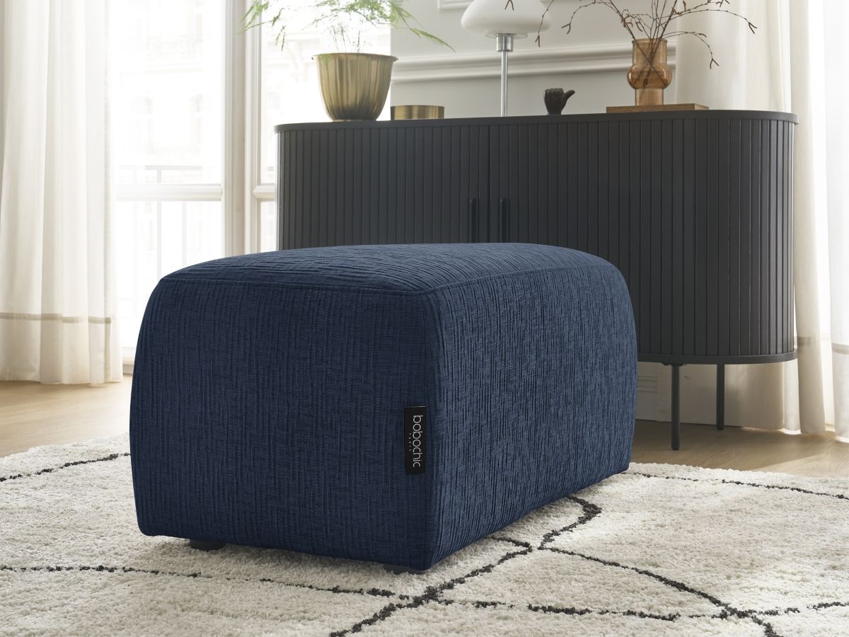 Pouf ATILLA tissu texturé