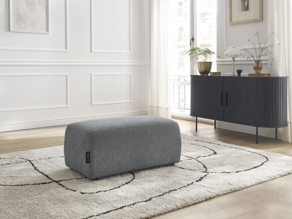 Pouf ATILLA tissu texturé