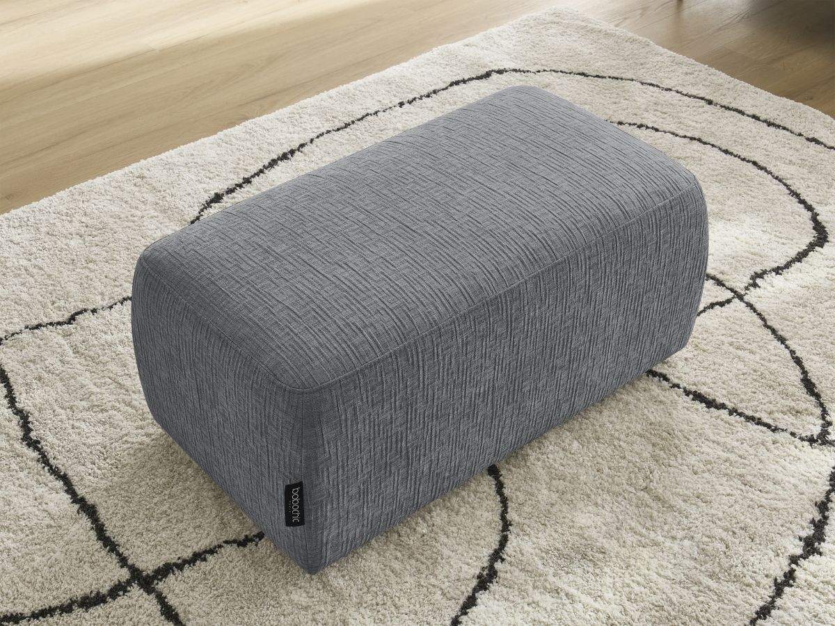 Pouf ATILLA tissu texturé