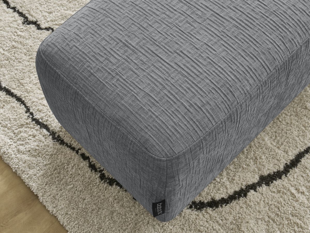 Pouf ATILLA tissu texturé