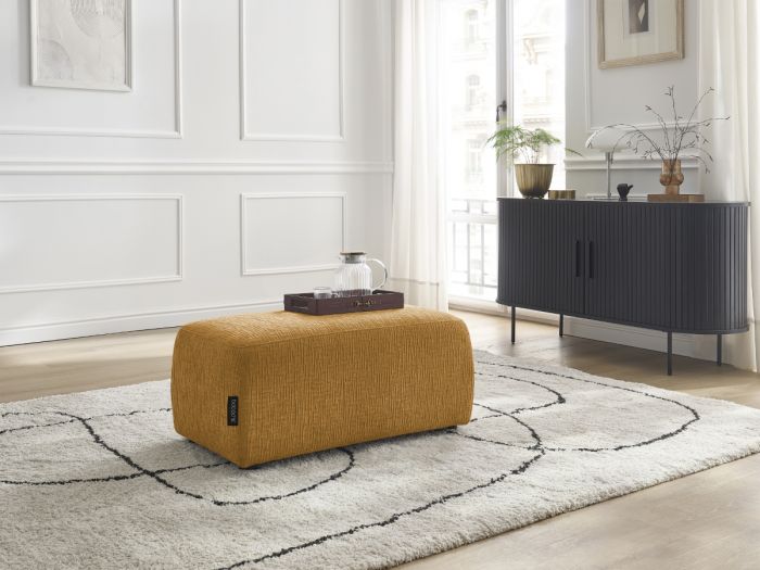 Pouf ATILLA tissu texturé