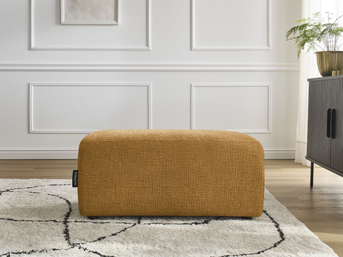 Pouf ATILLA texturé jaune — vue 5