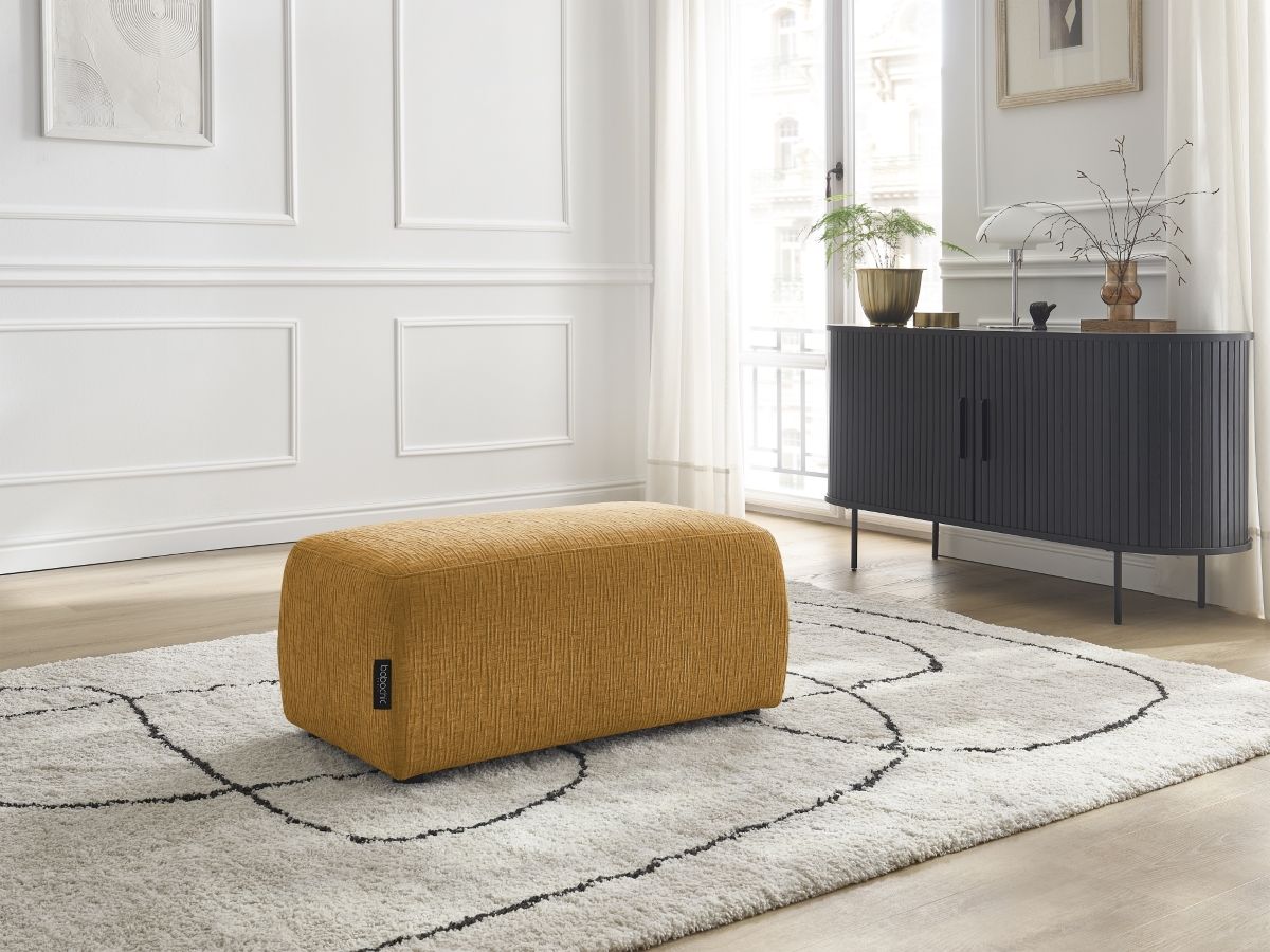 Pouf ATILLA tissu texturé