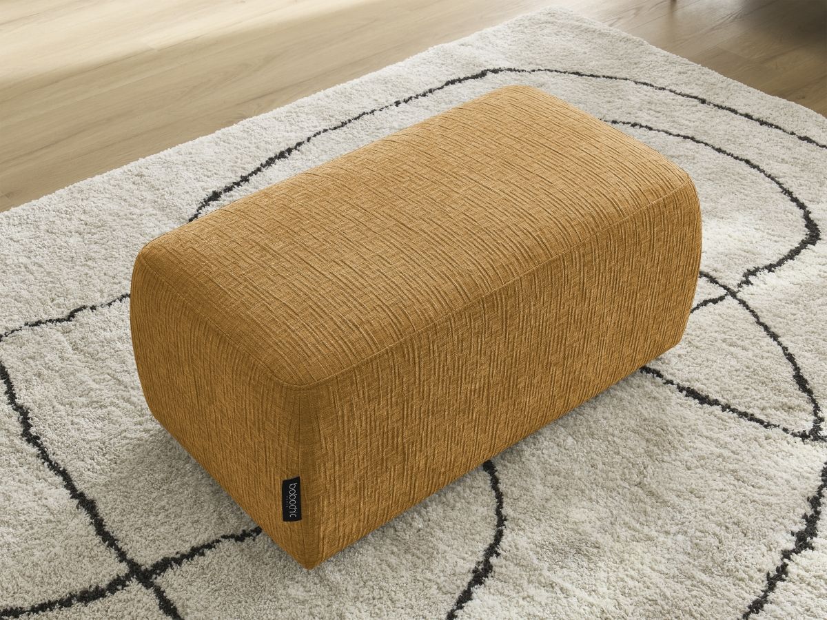 Pouf ATILLA tissu texturé