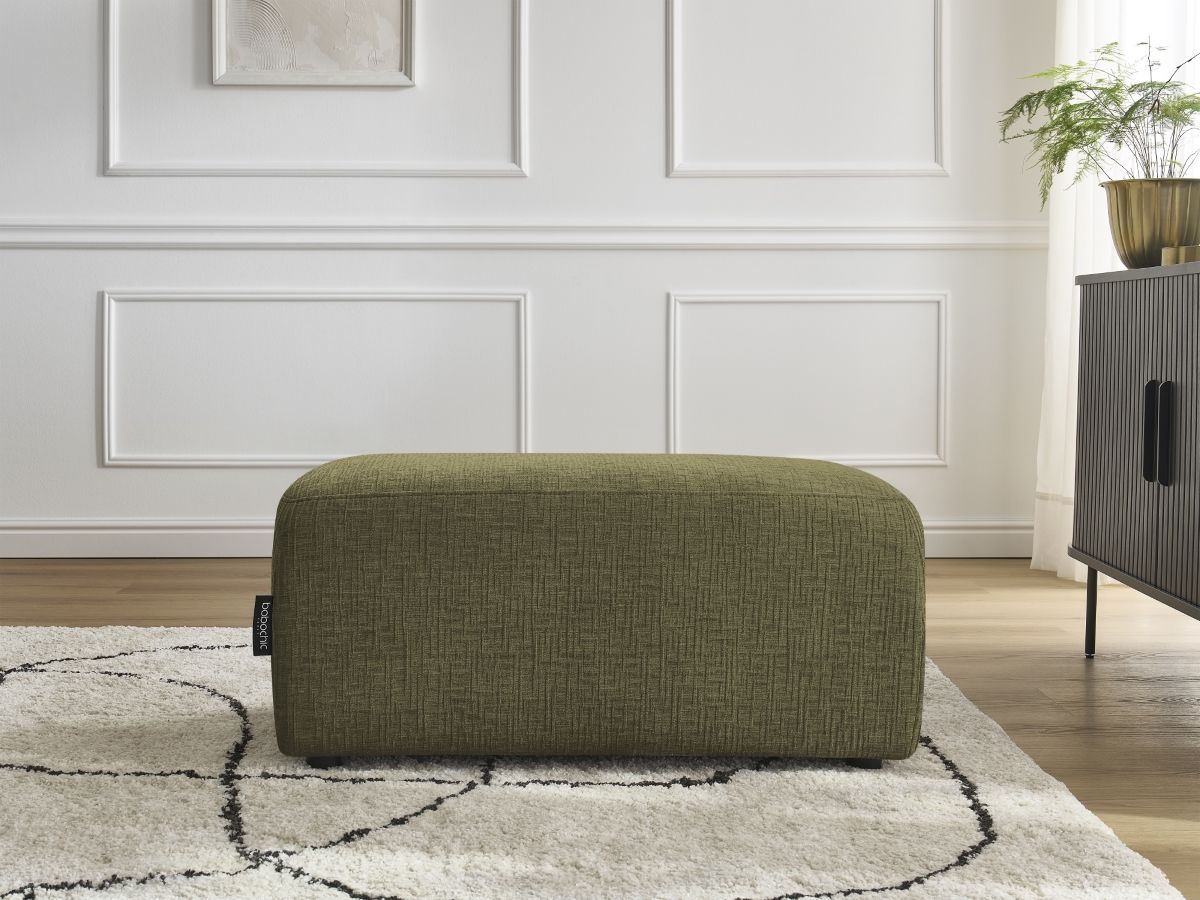 Pouf ATILLA texturé vert — vue 5
