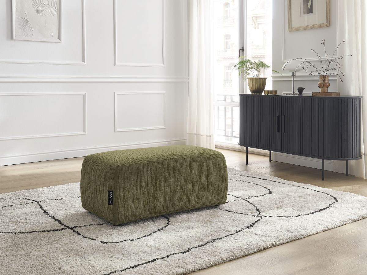 Pouf ATILLA tissu texturé