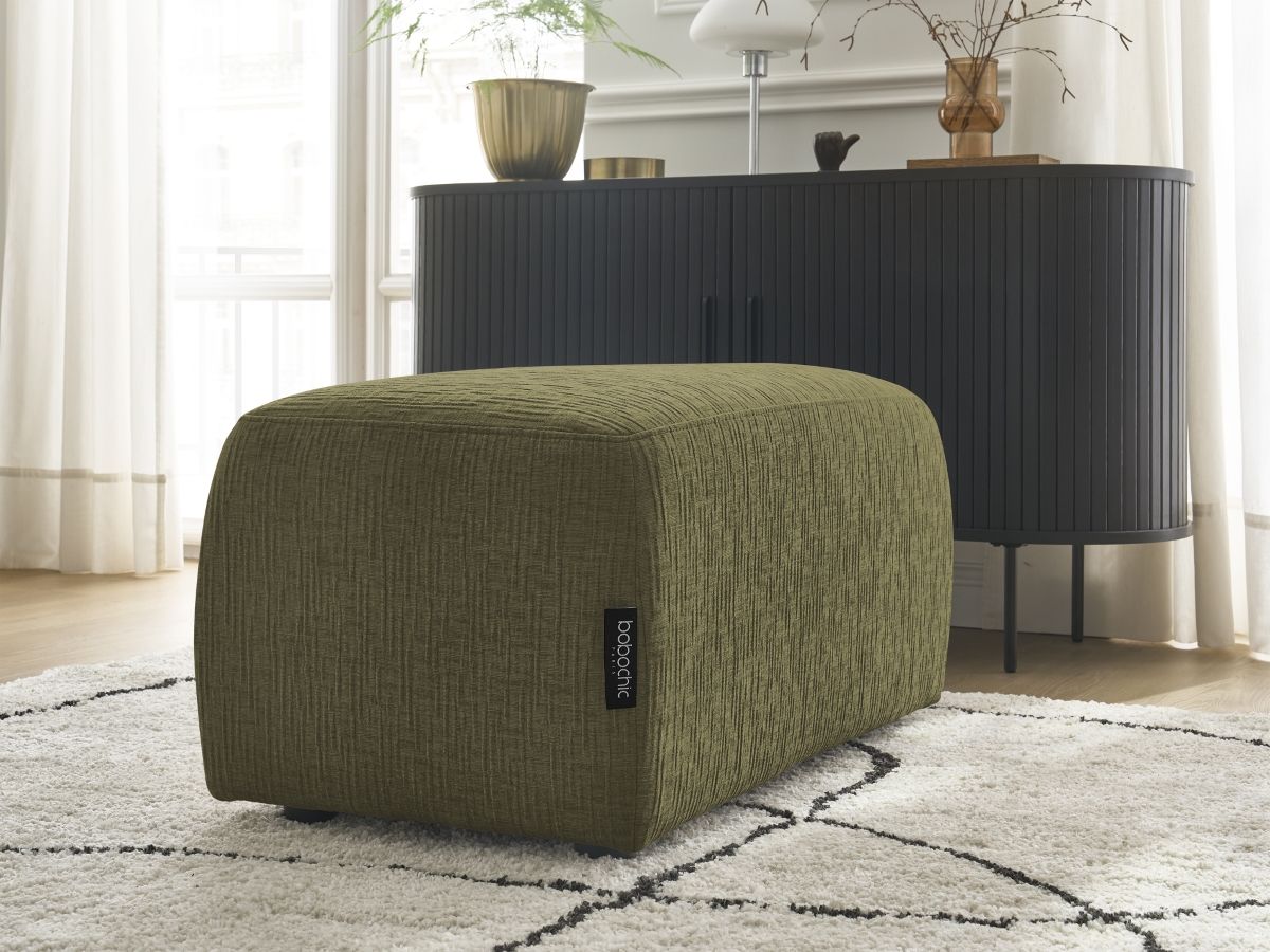 Pouf ATILLA tissu texturé