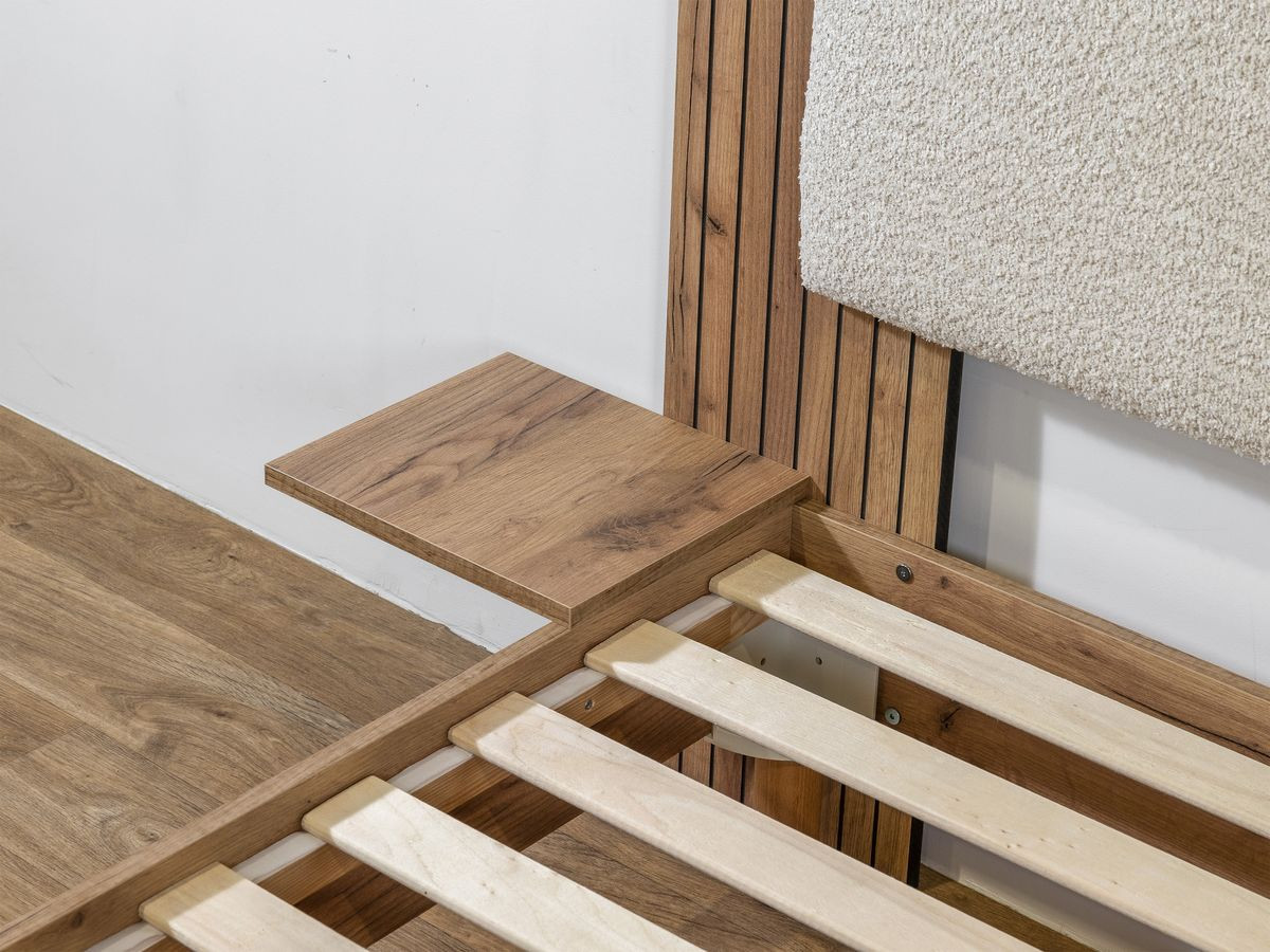Lit LIOR lattes massives pieds en bois naturel
