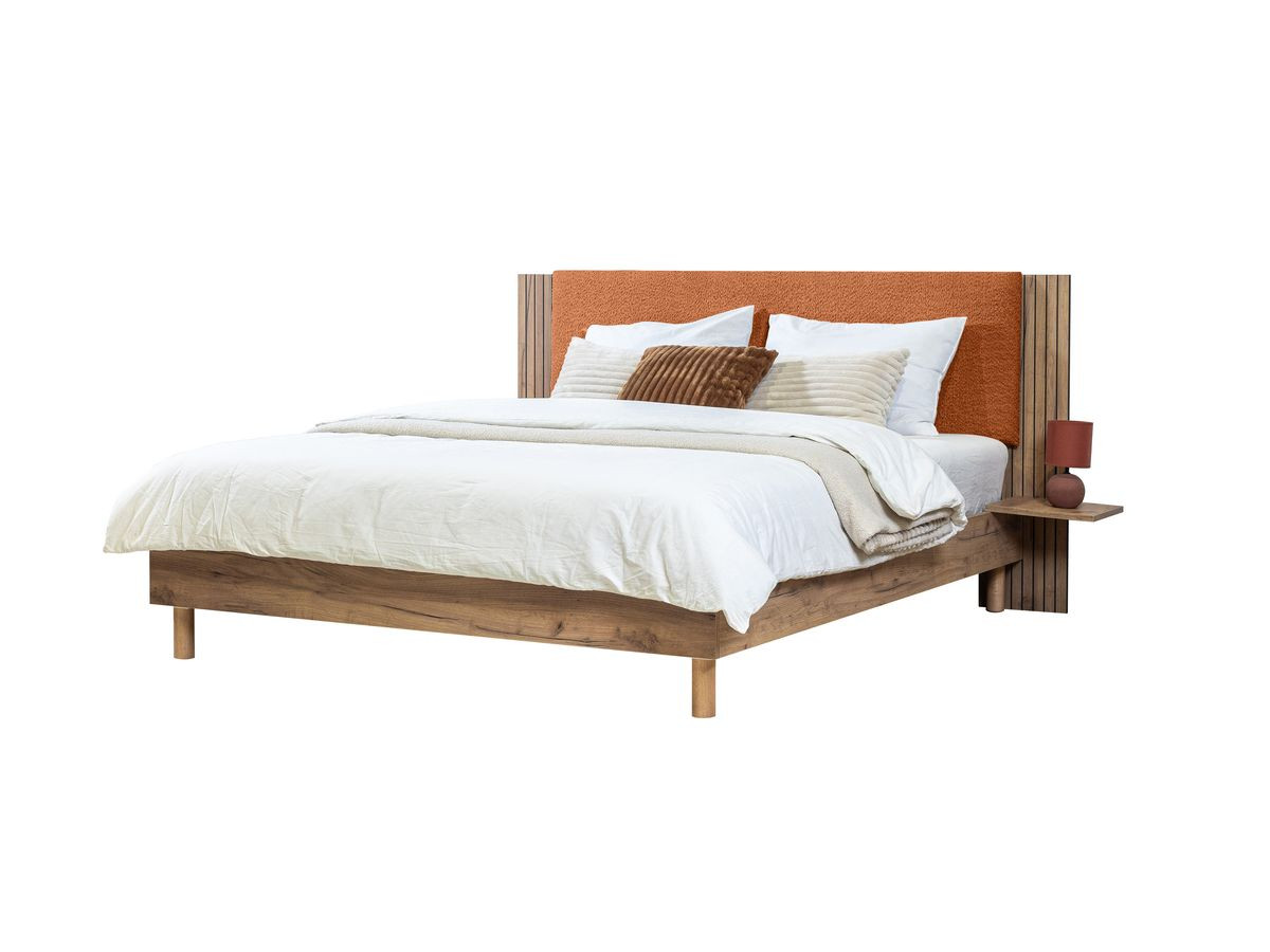 Lit LIOR lattes massives pieds en bois naturel