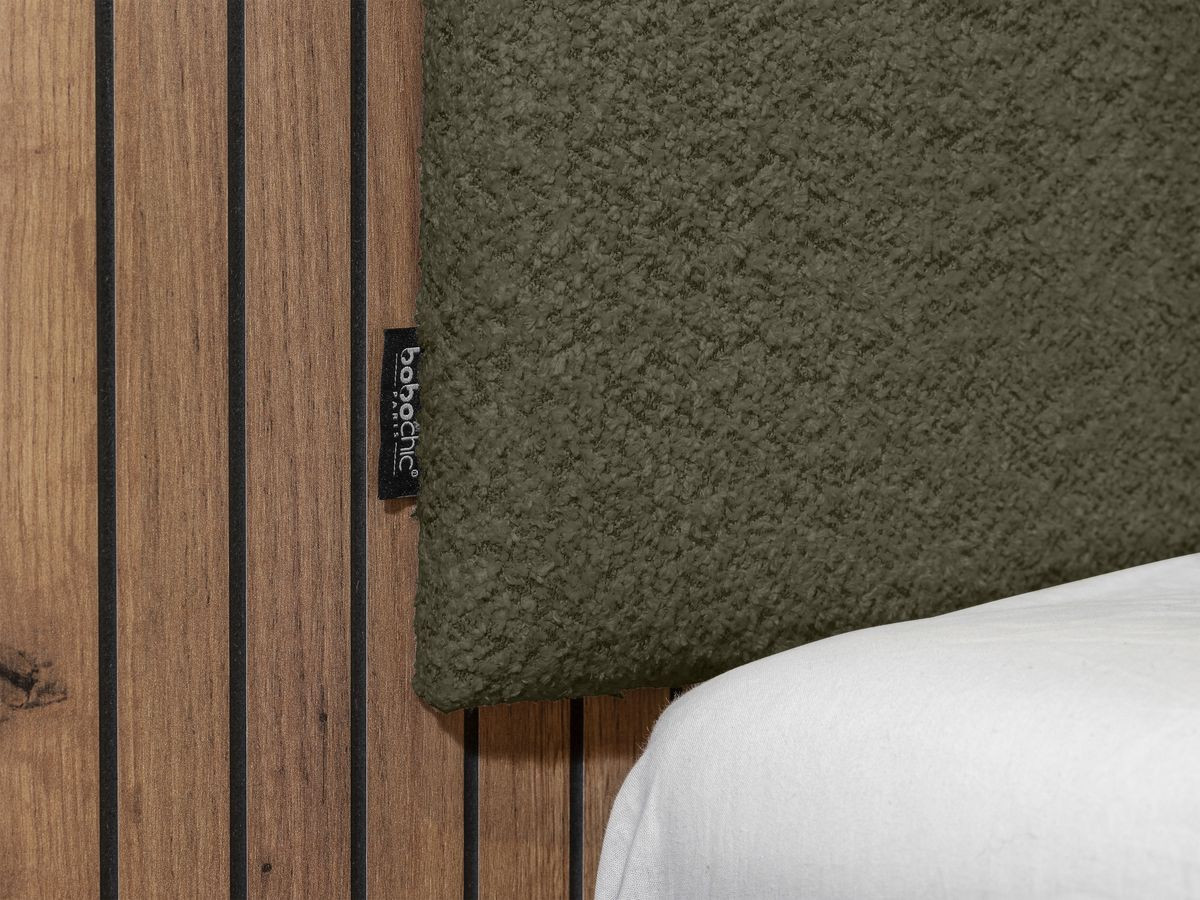 Lit LIOR lattes massives pieds en bois naturel vert — vue 6