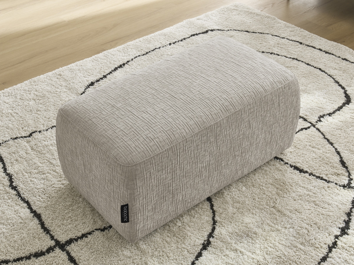 Pouf ATILLA tissu texturé
