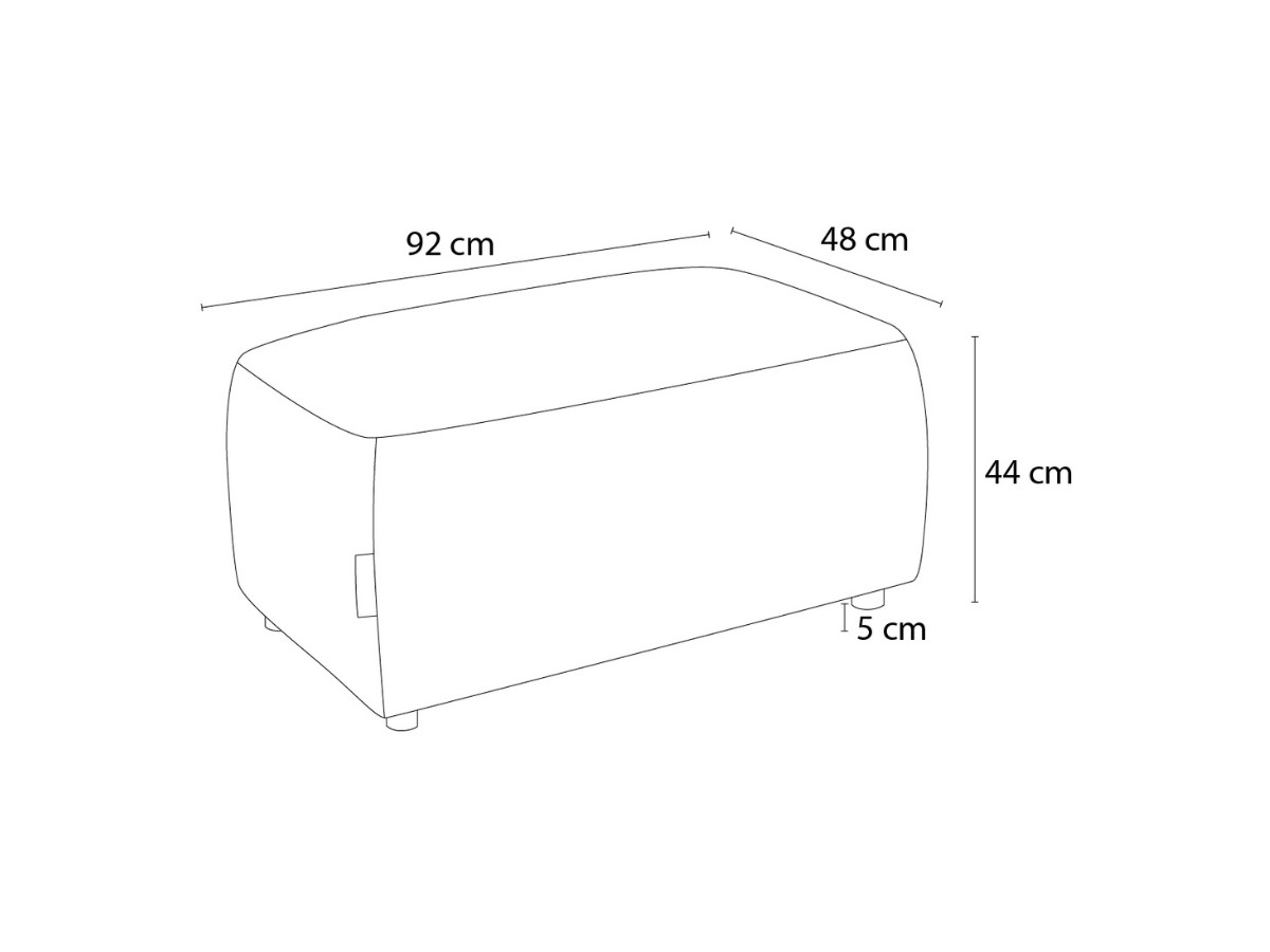 Canapé d'angle fixe EVEREST tissu chiné - Orange - Angle droit - 10 coussins