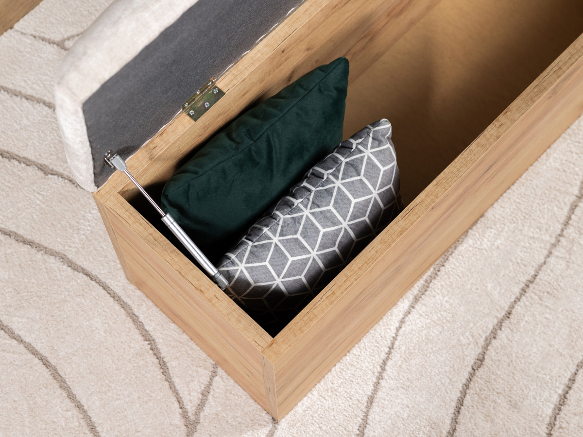 Bout de lit KUMO lisse gris clair — vue 6