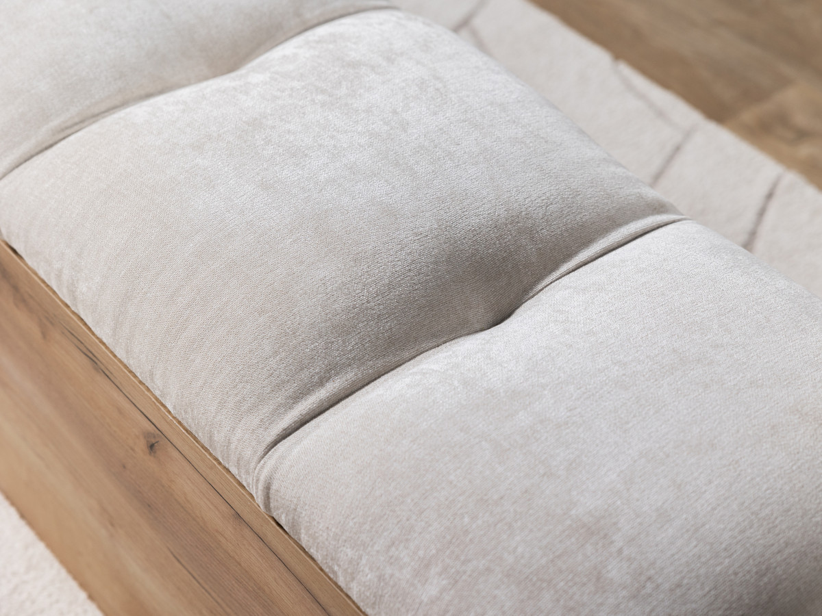 Bout de lit KUMO tissu lisse