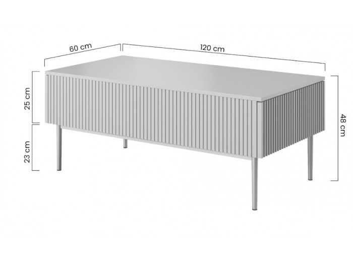 Table basse KASHA Pieds noir