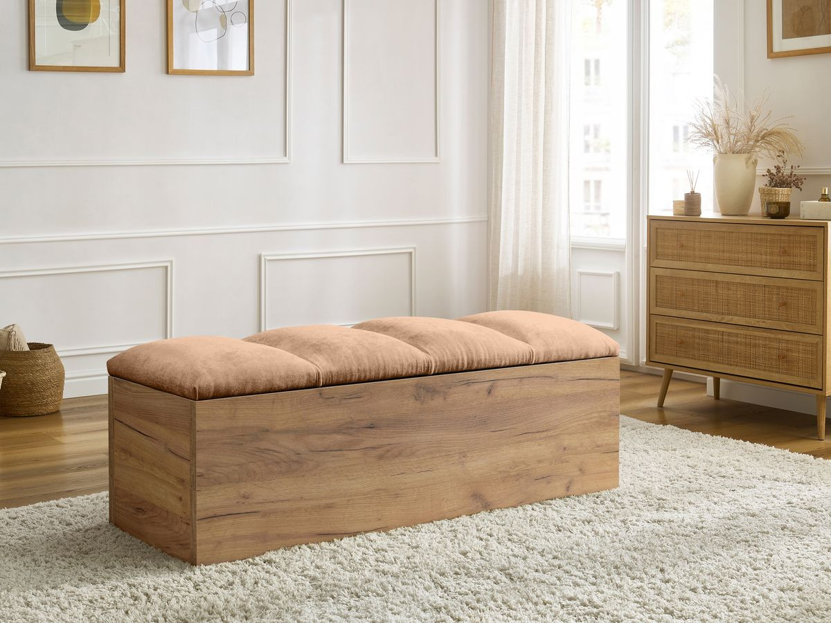 Bout de lit KUMO tissu lisse