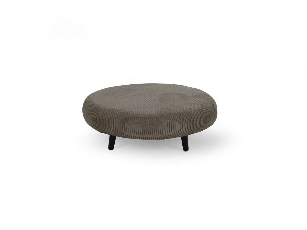 Lot de 3 poufs EDEN velours côtelé marron — vue 6