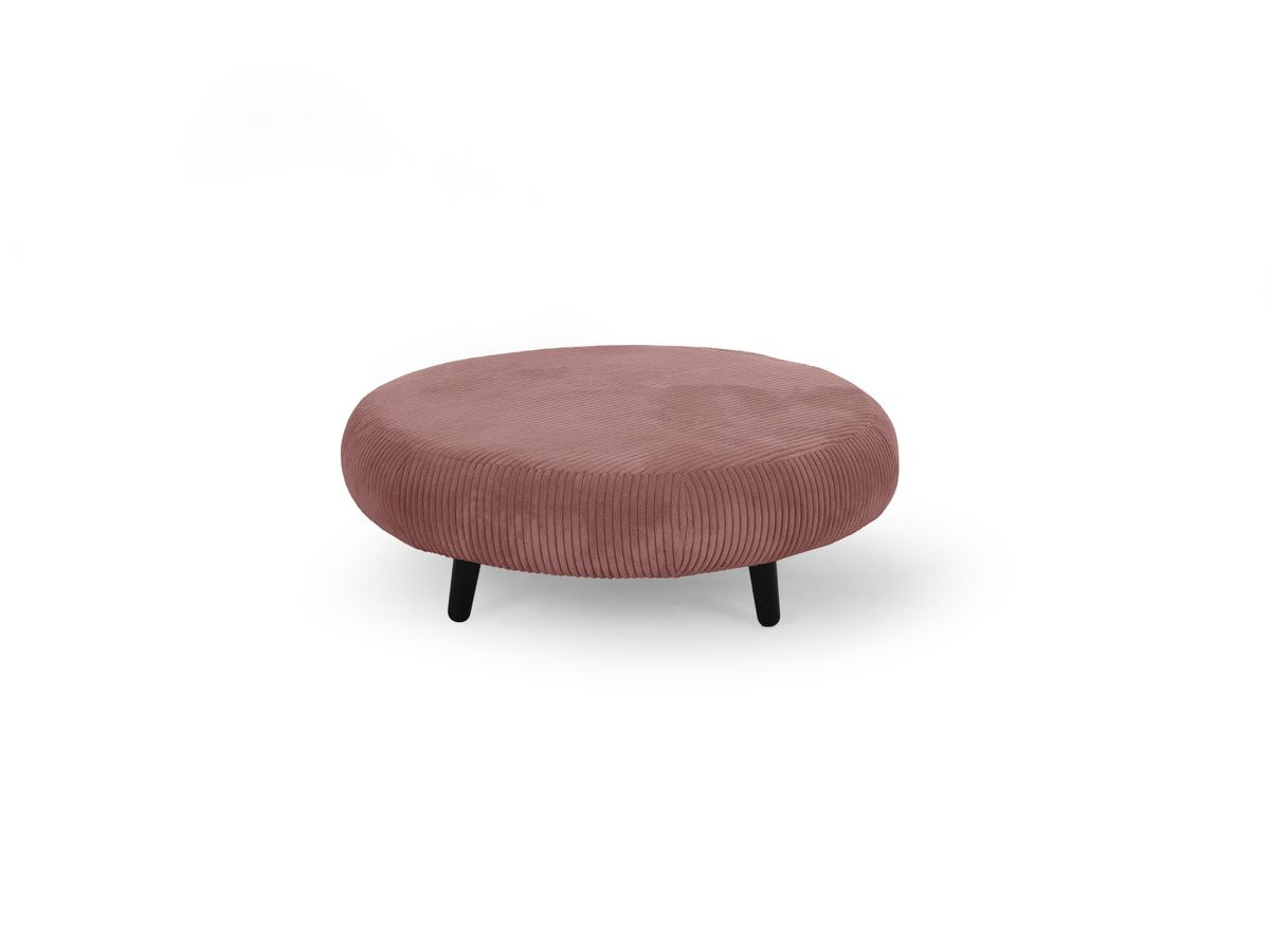 Lot de 3 poufs EDEN velours côtelé rose — vue 6