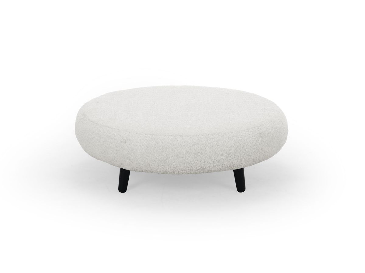 Lot de 3 poufs EDEN tissu bouclette