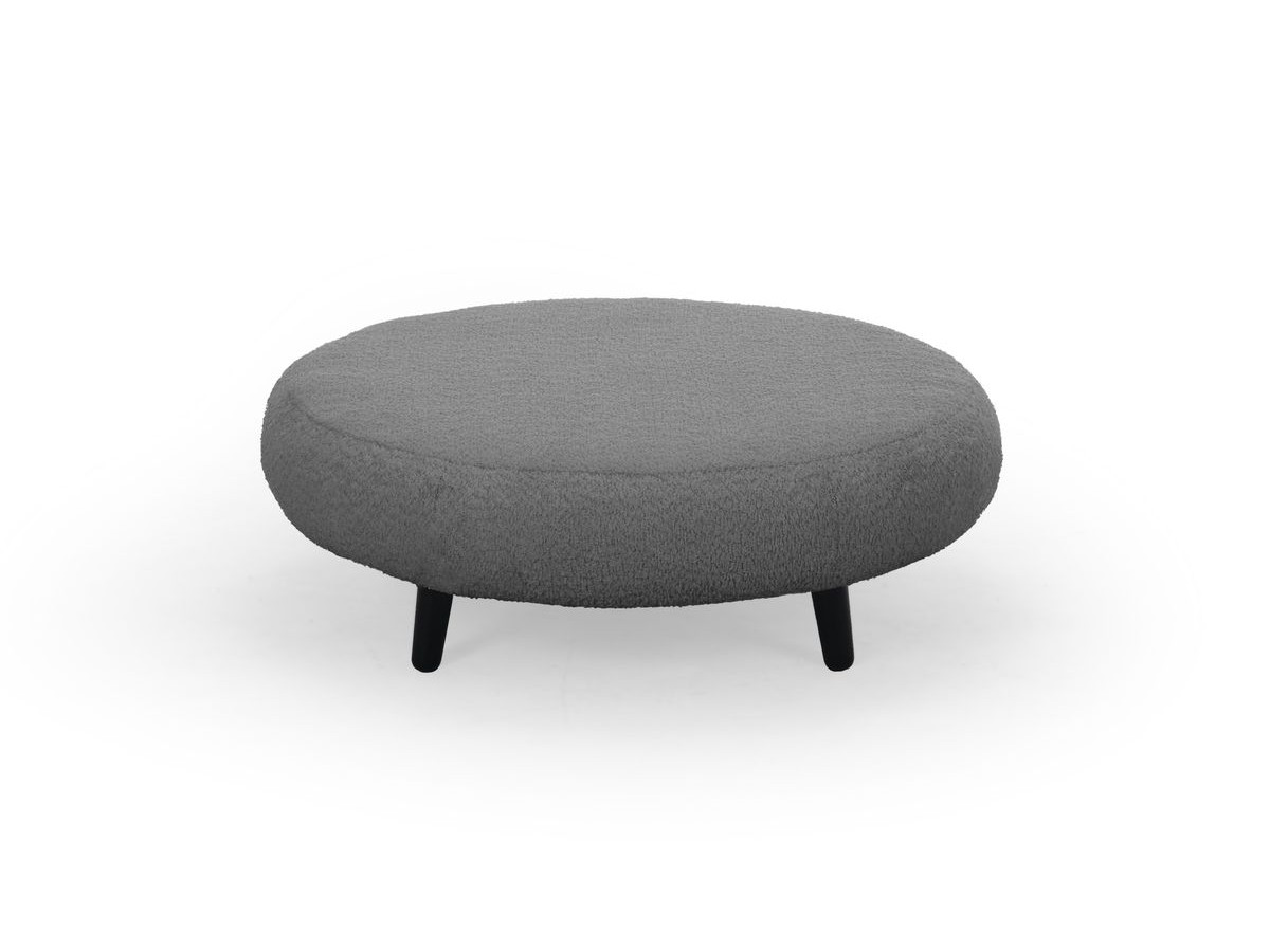 Lot de 3 poufs EDEN tissu bouclette