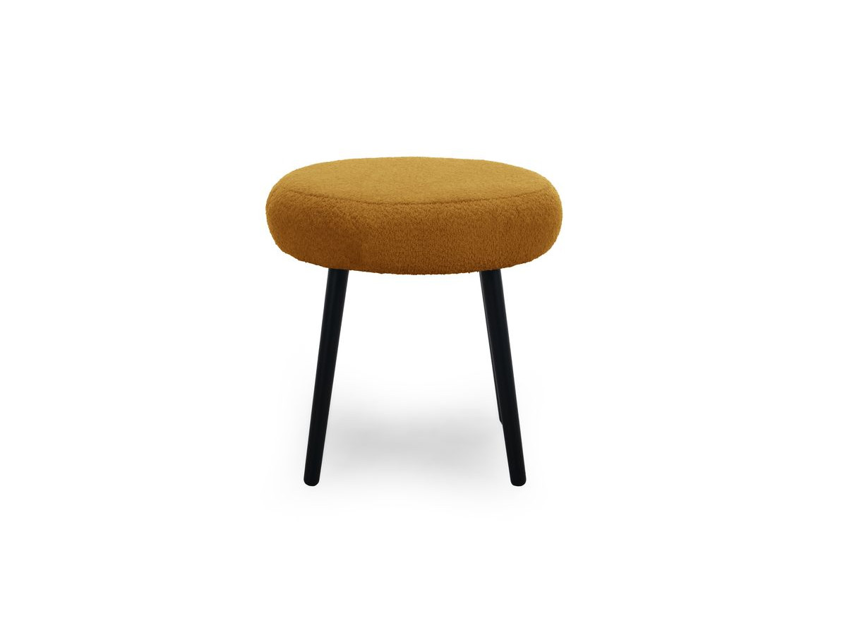 Canapé d'angle fixe EVEREST tissu chiné - Orange - Angle droit - 10 coussins