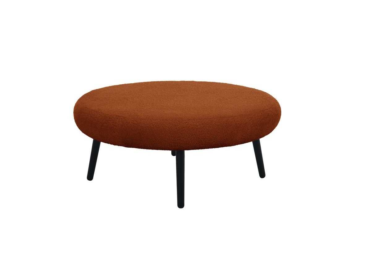 Canapé d'angle fixe EVEREST tissu chiné - Orange - Angle droit - 10 coussins