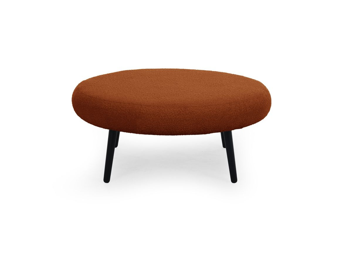 Canapé d'angle fixe EVEREST tissu chiné - Orange - Angle droit - 10 coussins