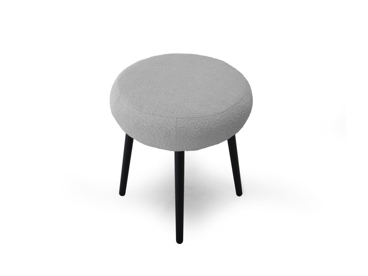 Lot de 3 poufs EDEN tissu bouclette