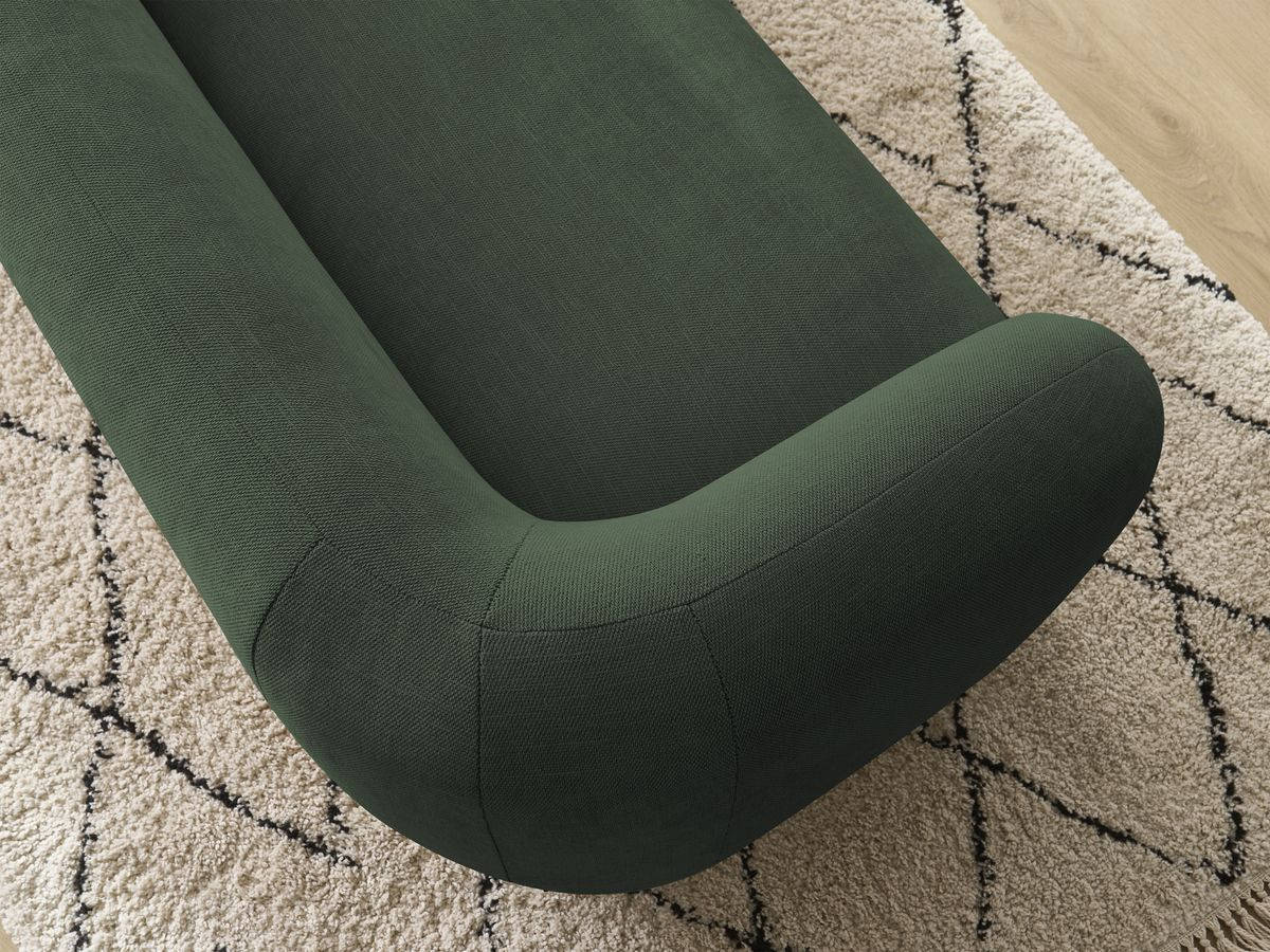 Canapé droit fixe 2 places CELINE tissu lisse