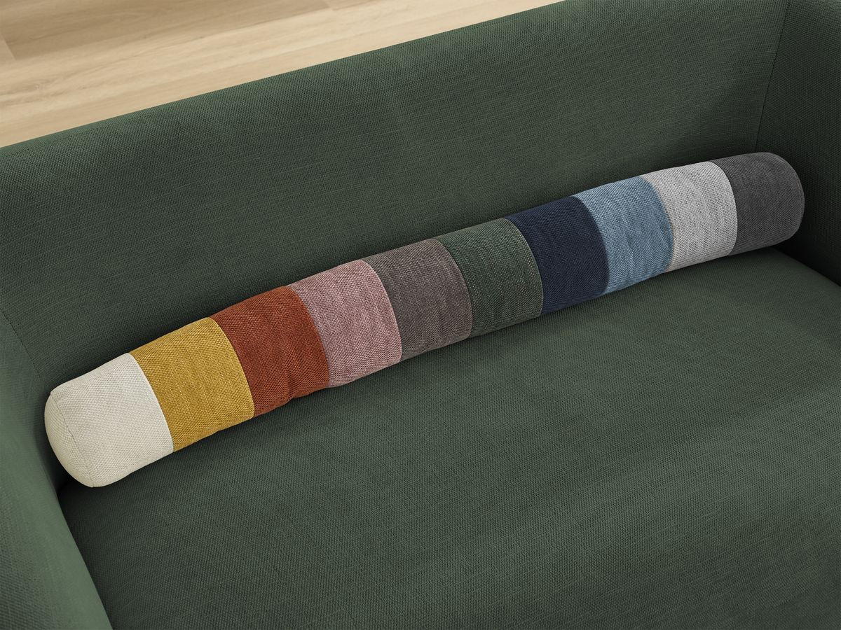 Canapé droit fixe 2 places CELINE tissu lisse