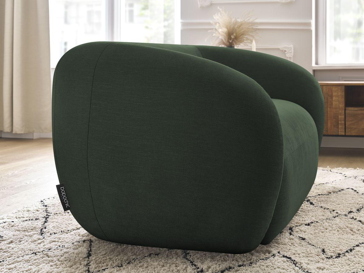 Canapé droit fixe 2 places CELINE tissu lisse