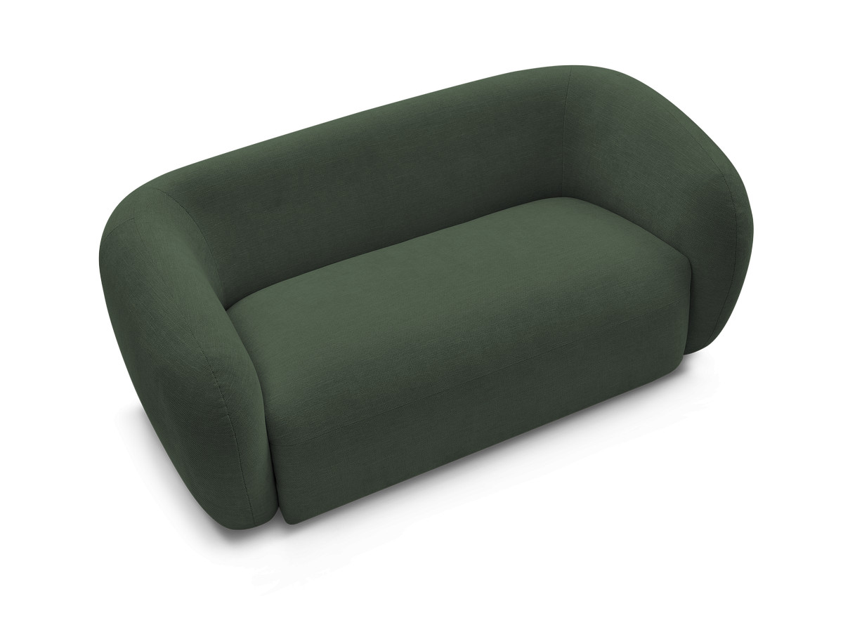 Canapé droit fixe 2 places CELINE tissu lisse