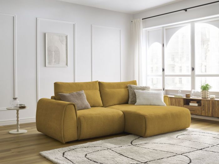 Canapé d'angle fixe compact ADEN