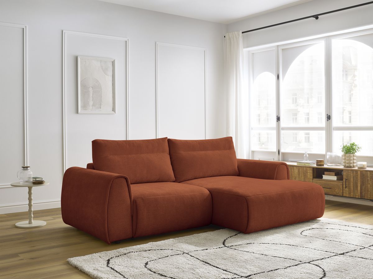 Canapé d'angle compact ADEN orange — vue 5