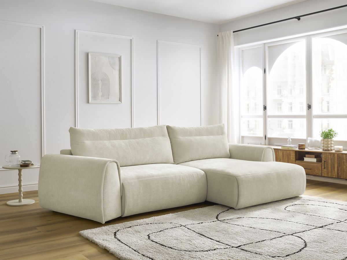 Canapé d'angle incurvé ADEN beige — vue 5