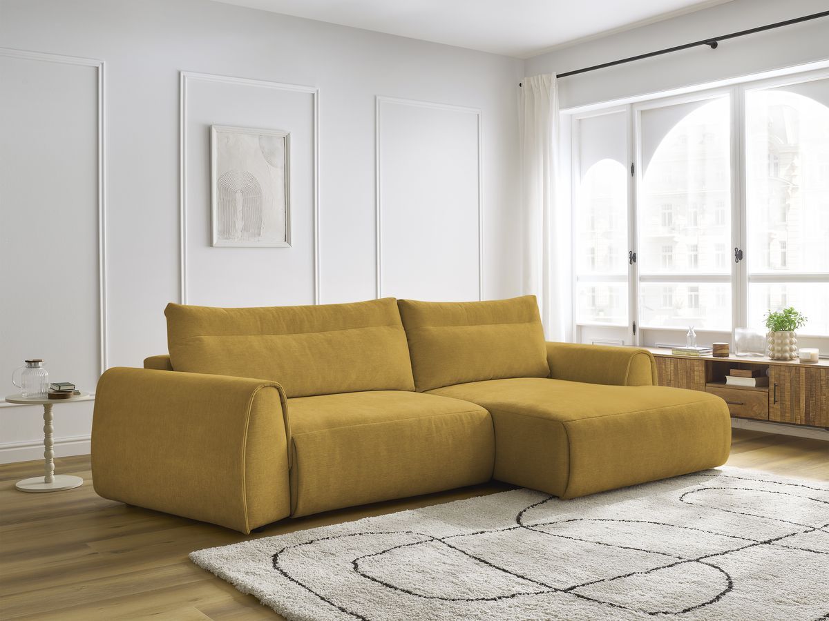 Canapé d'angle incurvé ADEN jaune — vue 5