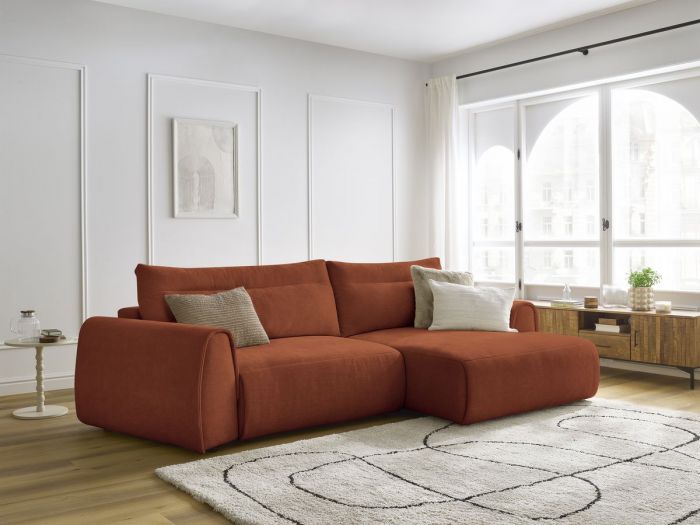 Canapé d'angle incurvé fixe ADEN