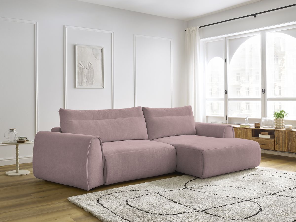 Canapé d'angle incurvé ADEN rose — vue 5